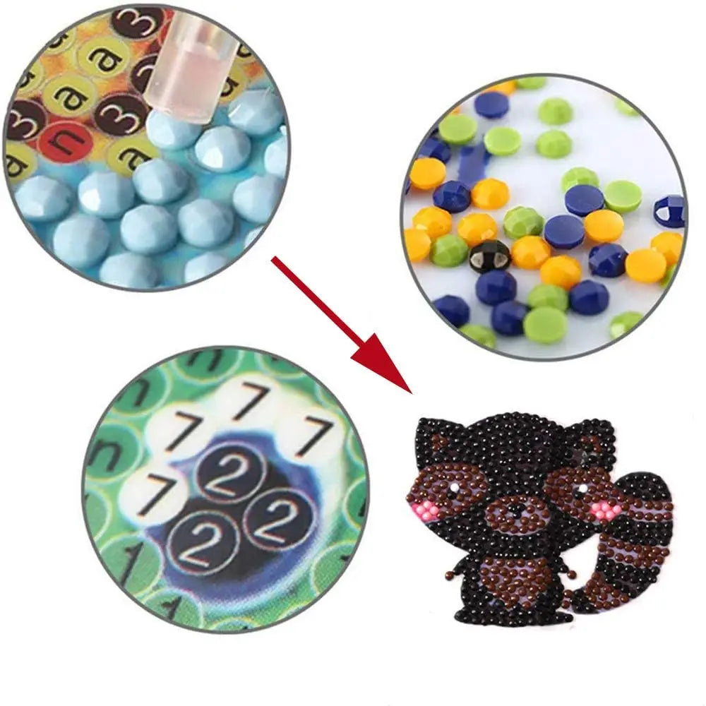 Pokémon Diamond Painting Stickers & Cartoon Crystal Art Craft Set