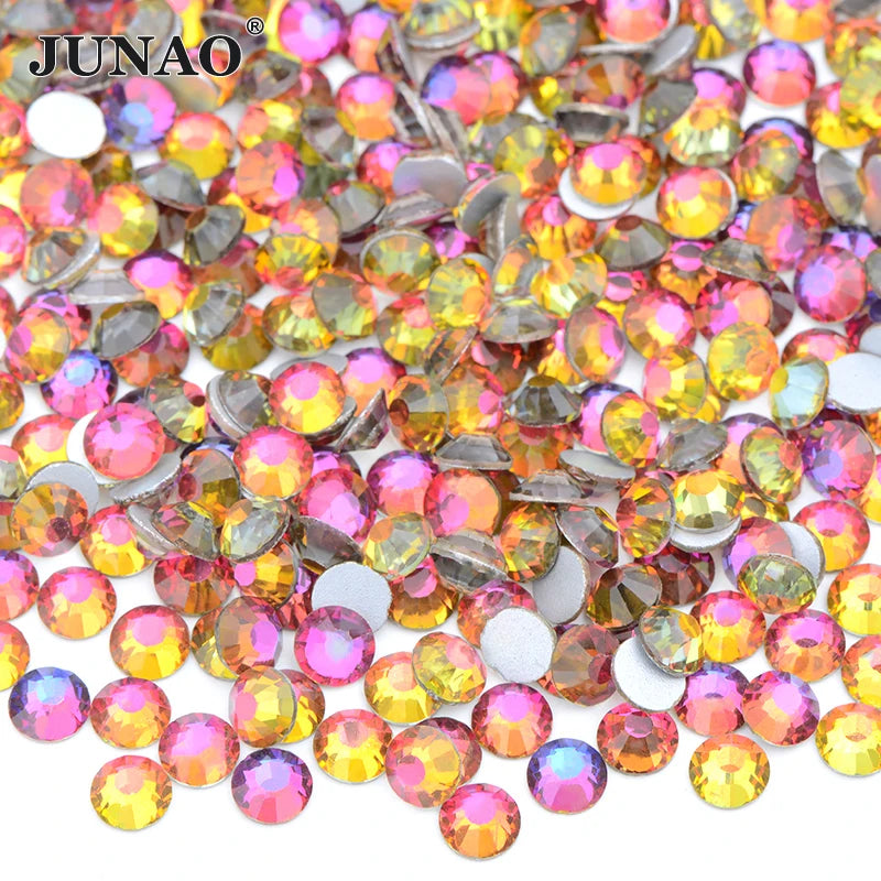 Clear AB Glass Rhinestones Set – 14,400PCS Flatback Crystals (SS6/SS12/SS20)
