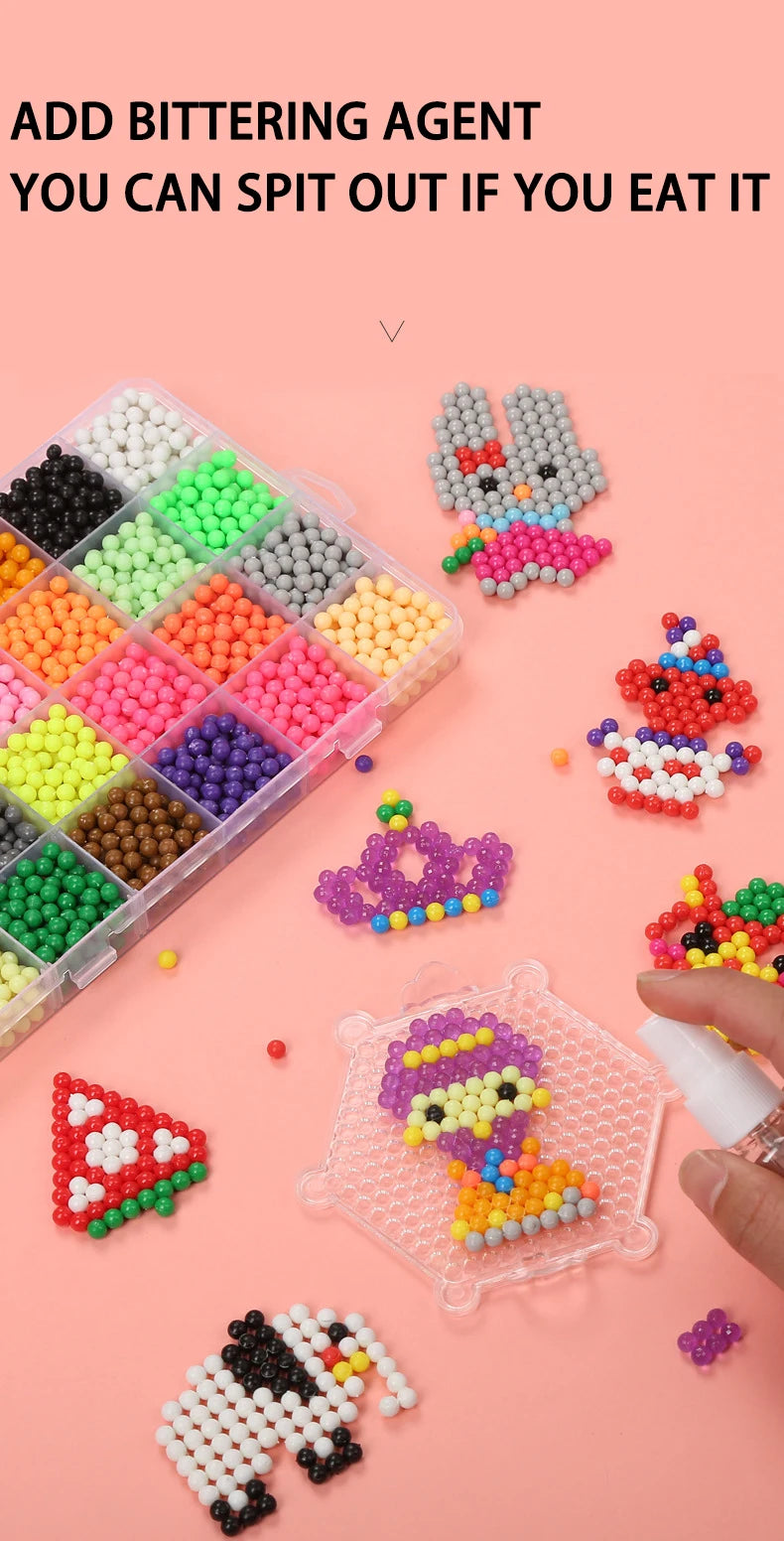 Magic Water Fuse Beads Set – DIY Sticky Beads Craft Kit