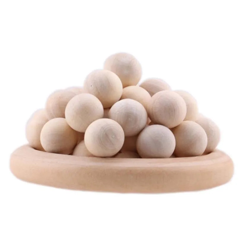 Hardwood Balls 15–40mm – Natural Unfinished Wooden Balls (1–20pcs)
