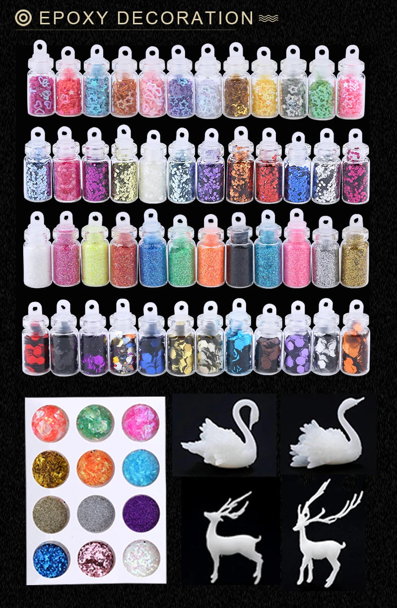 16-Style Epoxy Resin Mold Kit – Silicone Jewelry Casting Set for DIY Earrings