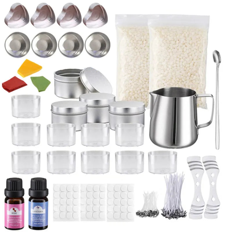 Handmade Candle Making Kit – Pouring Pot, Wicks, Fixator & Accessories for DIY Candles