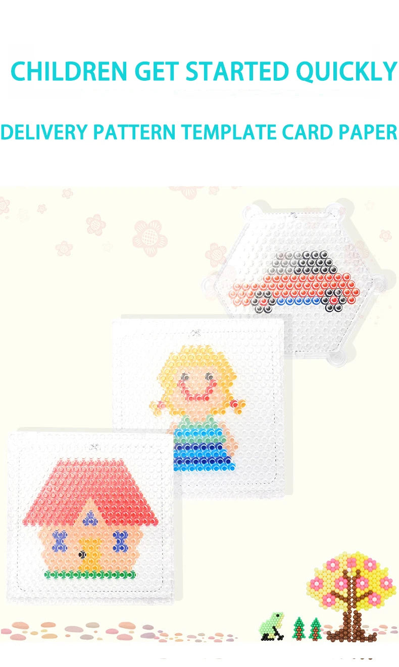 Magic Water Fuse Beads Set – DIY Sticky Beads Craft Kit