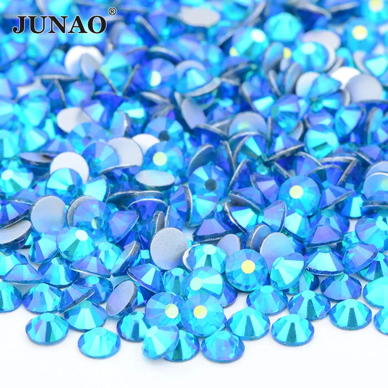 Clear AB Glass Rhinestones Set – 14,400PCS Flatback Crystals (SS6/SS12/SS20)