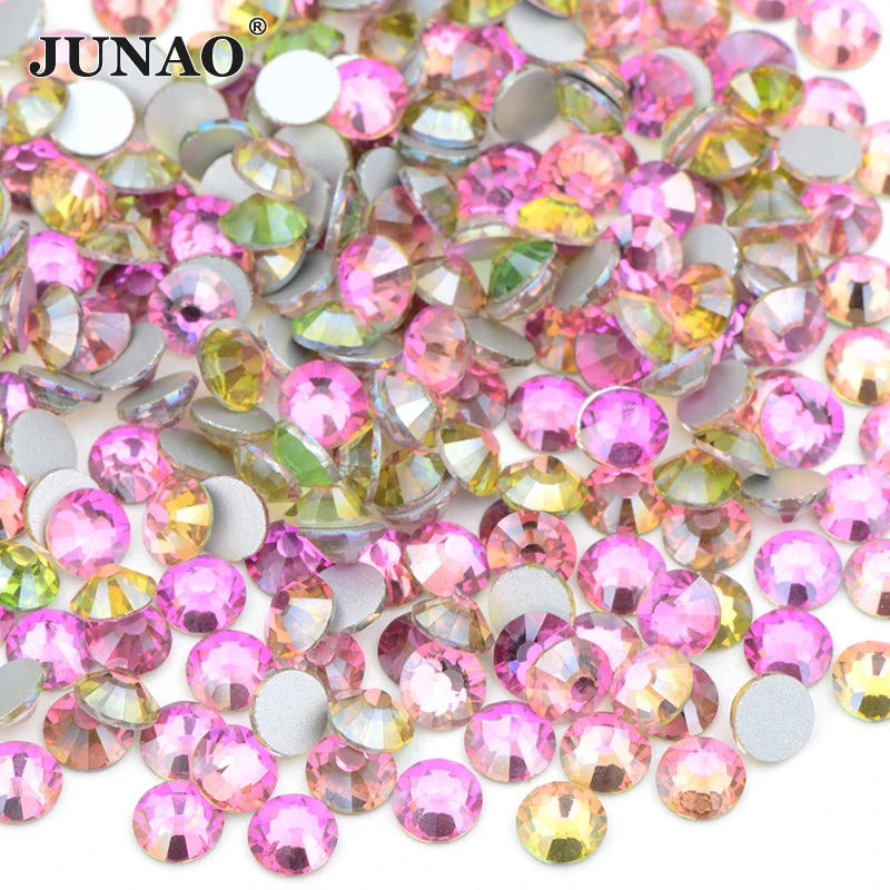 Clear AB Glass Rhinestones Set – 14,400PCS Flatback Crystals (SS6/SS12/SS20)