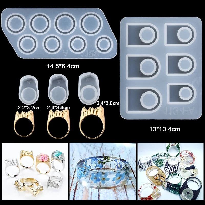 16-Style Epoxy Resin Mold Kit – Silicone Jewelry Casting Set for DIY Earrings