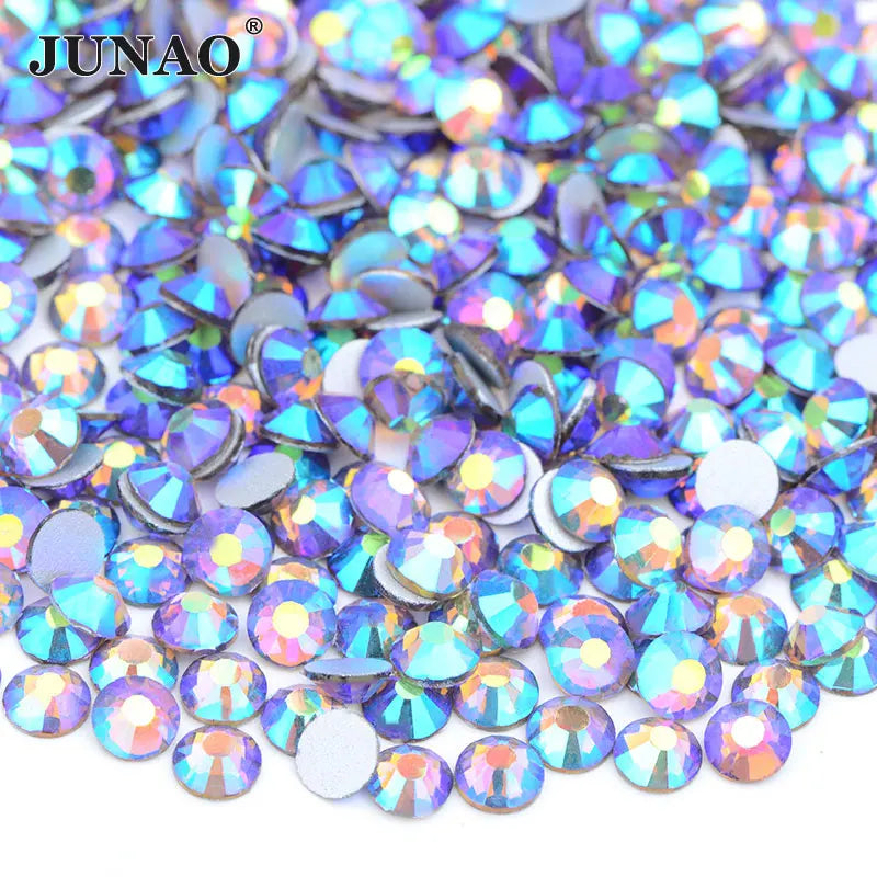 Clear AB Glass Rhinestones Set – 14,400PCS Flatback Crystals (SS6/SS12/SS20)