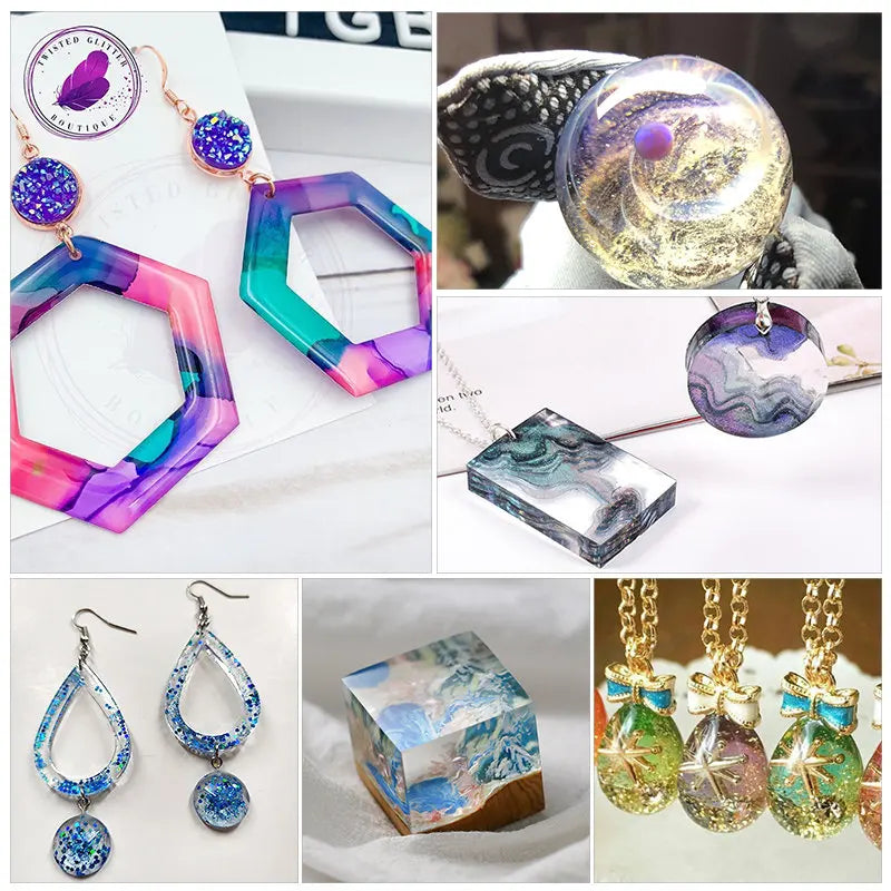 16-Style Epoxy Resin Mold Kit – Silicone Jewelry Casting Set for DIY Earrings