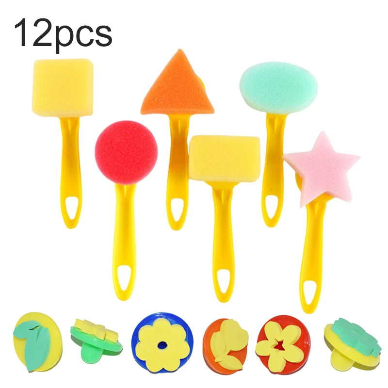 Painting Sponge Brush Set – Kids’ Art Tools for DIY Crafts & Drawing