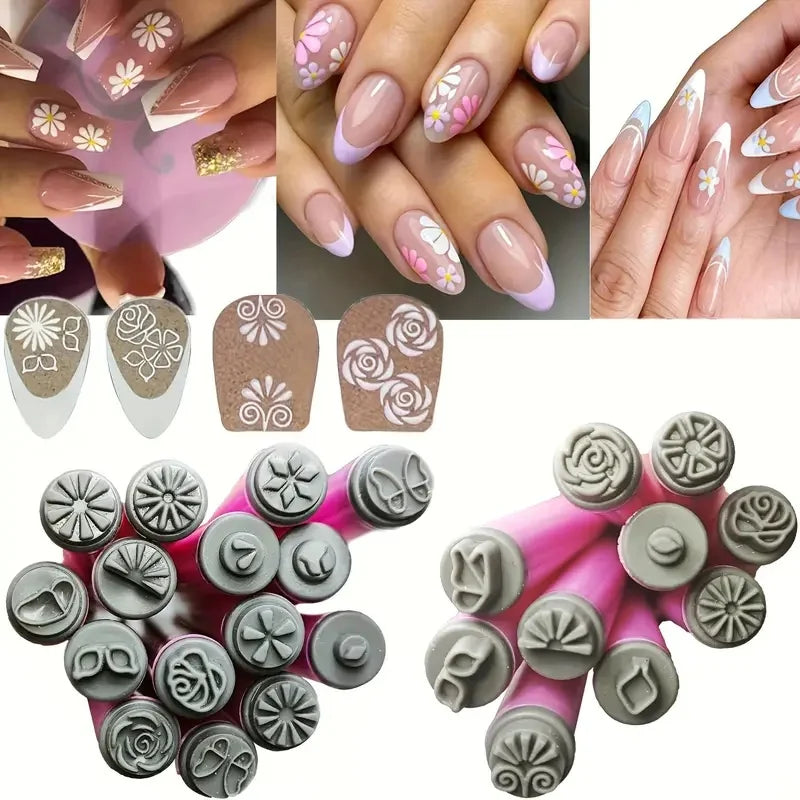 Nail Art Stamp Pen Set – 4/6/10pcs Painting & Dotting Tools