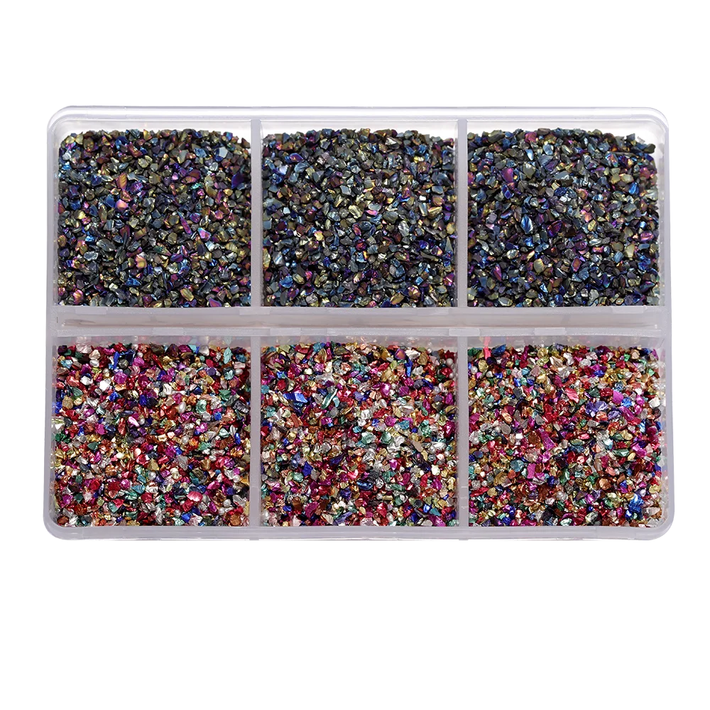 30g Crushed Glass Stones – Irregular Resin Fillers for DIY Epoxy Crafts & Nail Art