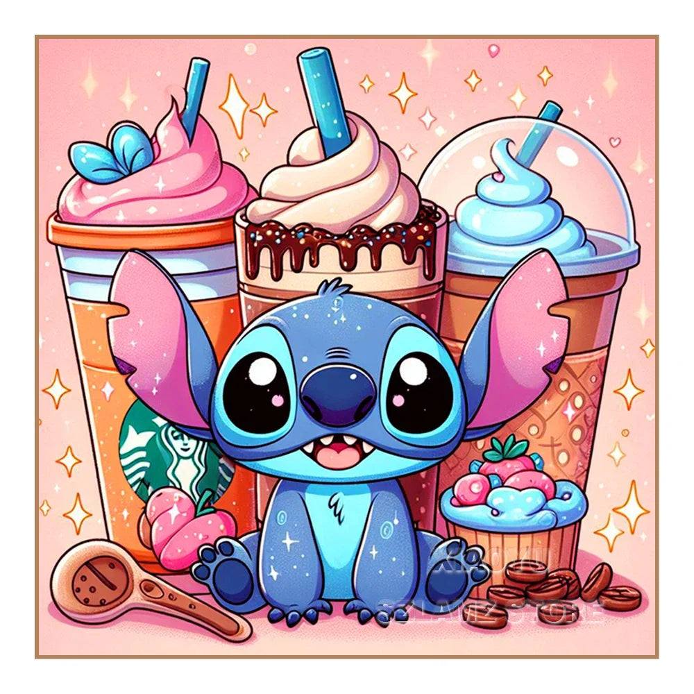 Cartoon Stitch Diamond Painting Kit – Full Round/Square Rhinestone Embroidery Art