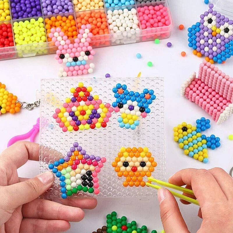 Magic Water Fuse Beads Set – DIY Sticky Beads Craft Kit