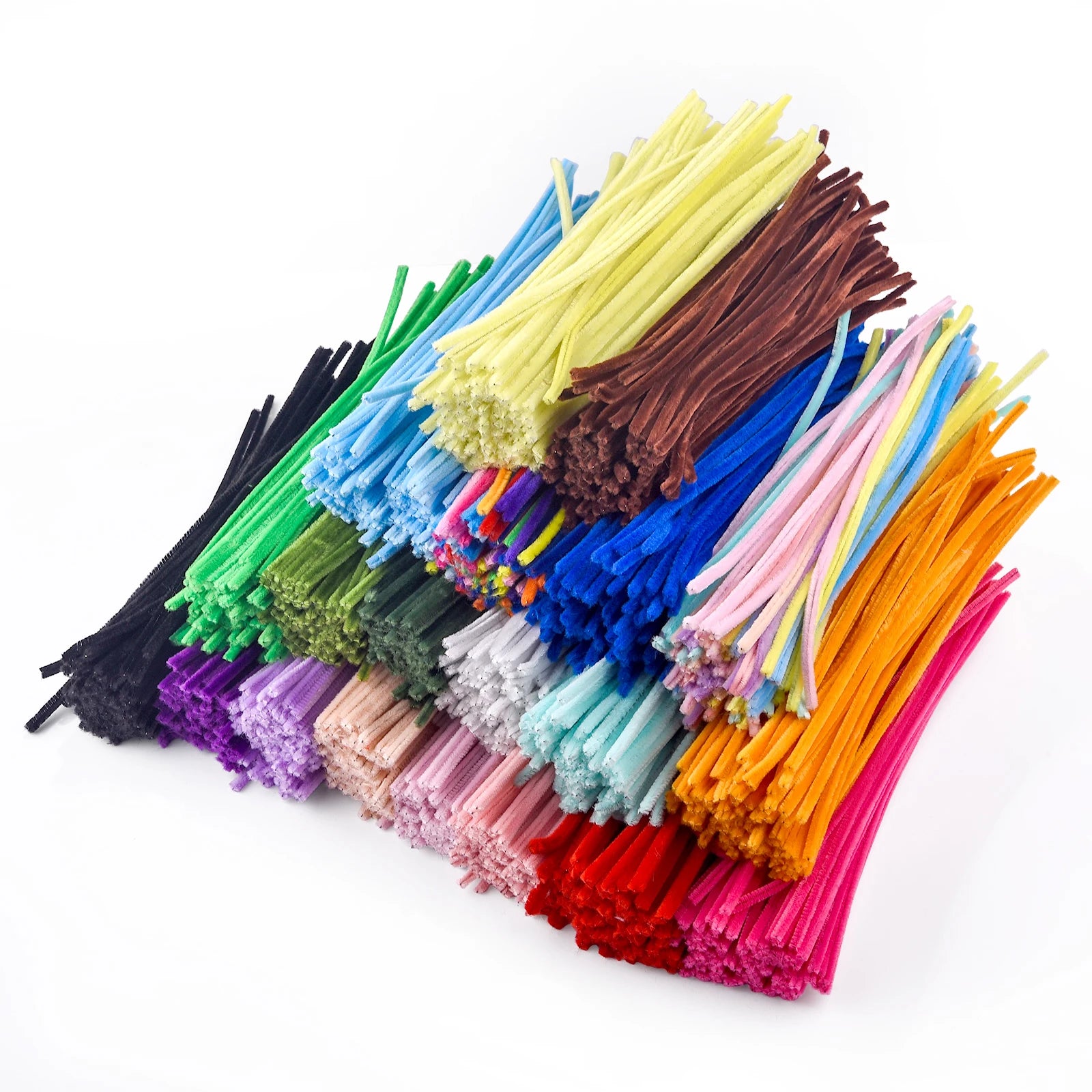 100pcs Chenille Stems – DIY Craft Pipe Cleaners for Kids