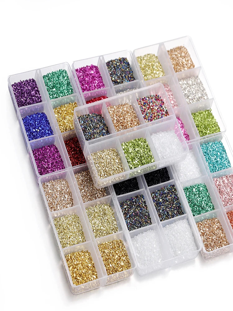 30g Crushed Glass Stones – Irregular Resin Fillers for DIY Epoxy Crafts & Nail Art