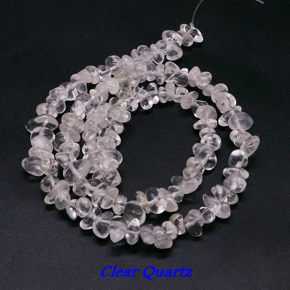 Natural Aquamarine Quartz Beads – Freeform Chips for DIY Jewelry & Crafts