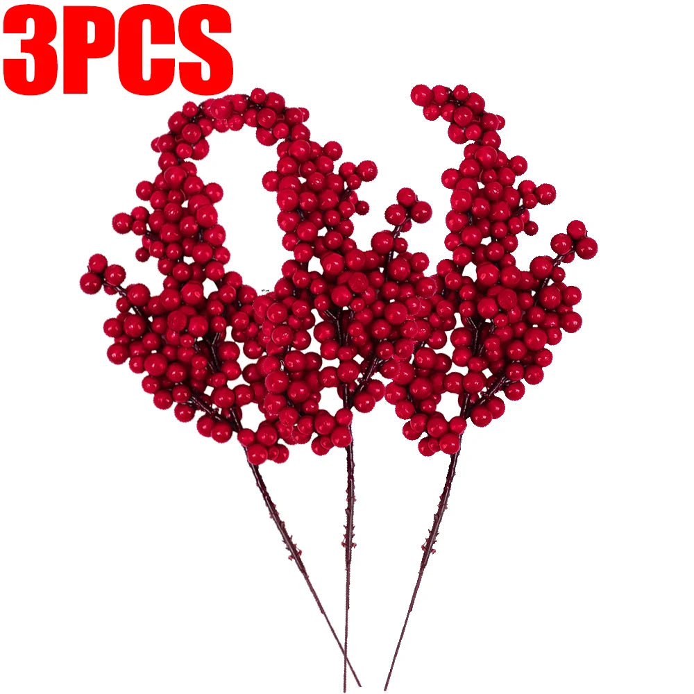 Artificial Red Berry Stems – Christmas Decoration & DIY Craft Supplies