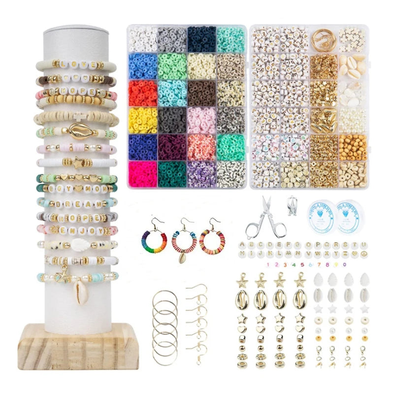 Clay Beads Bracelet Making Kit – DIY Friendship Jewelry Set
