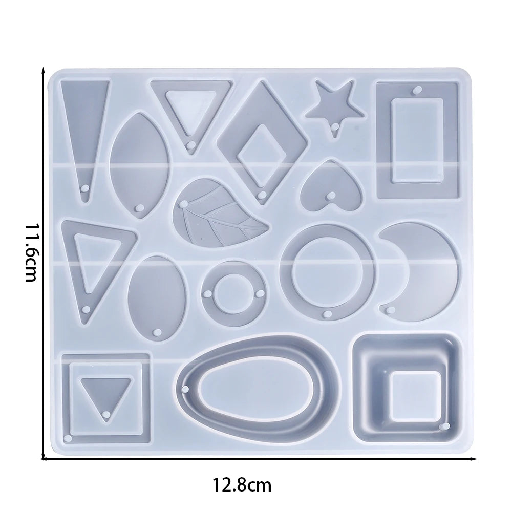 DIY Earring & Charm Mold – Heart, Leaf, Moon Shapes