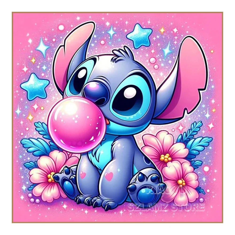 Cartoon Stitch Diamond Painting Kit – Full Round/Square Rhinestone Embroidery Art