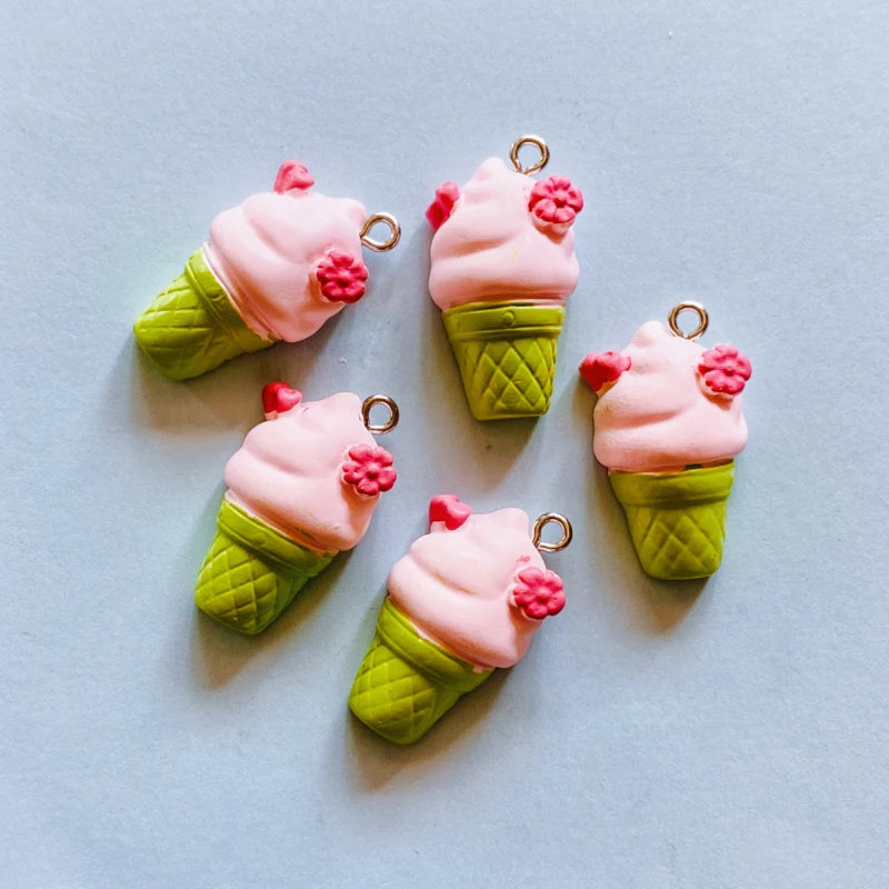 Cat Bread Flower Resin Charms – 10PCS DIY Pendants for Jewelry & Crafts