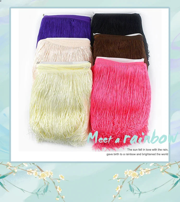 Tassel Fringe Trim – 30cm Decorative Lace Ribbon for Sewing & DIY Crafts (5/10M)