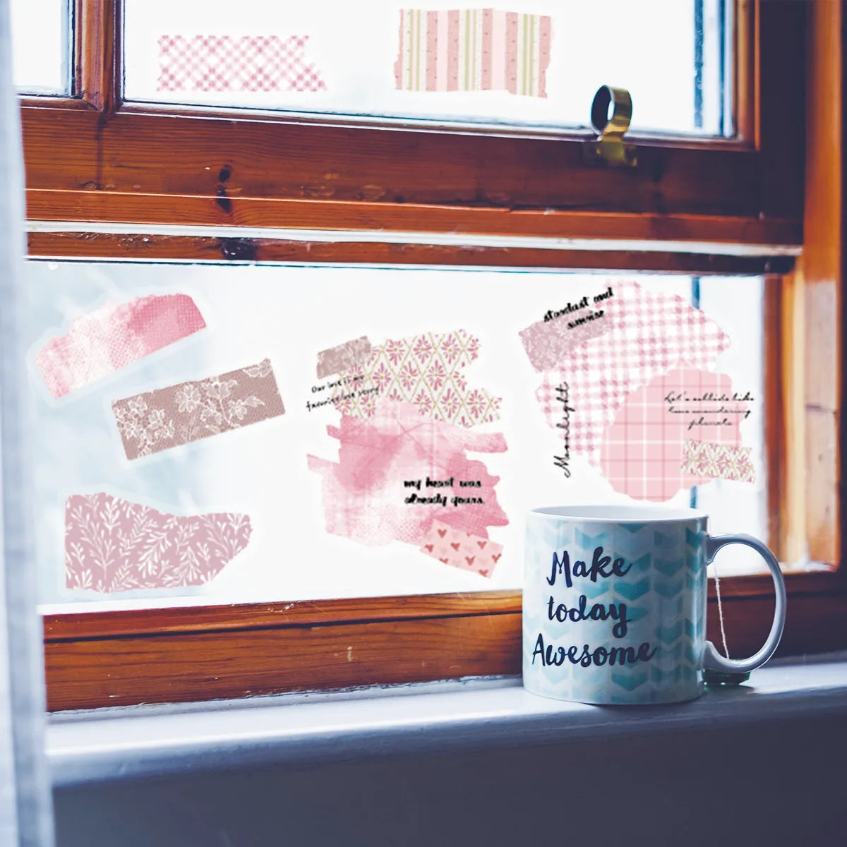 Pink Cute Pattern Stickers – 40PCS Aesthetic Decals for DIY Crafts & Scrapbooks