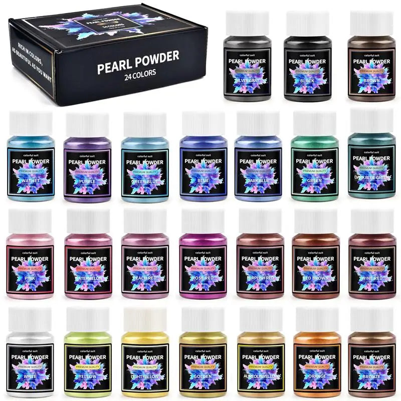 Pearlescent Mica Pigments – Resin Dye Powder Set