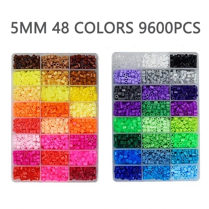 Hama Beads – 5mm/2.6mm 24/48/72 Color Fuse Beads for DIY Crafts & Educational Toys