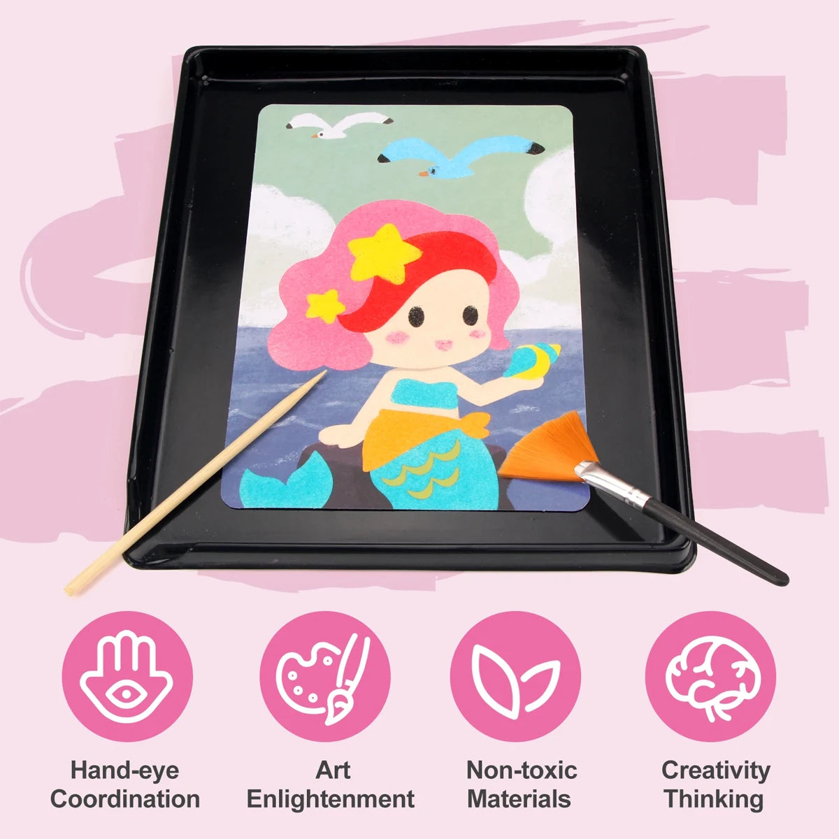Magic Sand Art Kit – Princess, Castle & Animal Cards