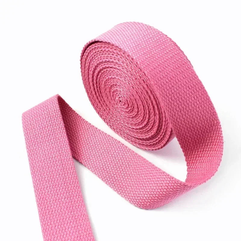 4M Cotton Webbing Tape – 1.3mm Thick Strap for Bags, Belts & DIY Sewing (20–50mm)