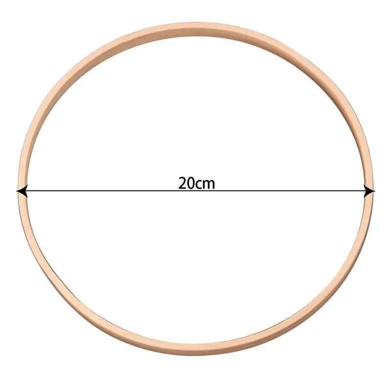 Wooden Bamboo Circle Hoop – Macrame & Floral DIY Ring for Wreaths & Dream Catchers