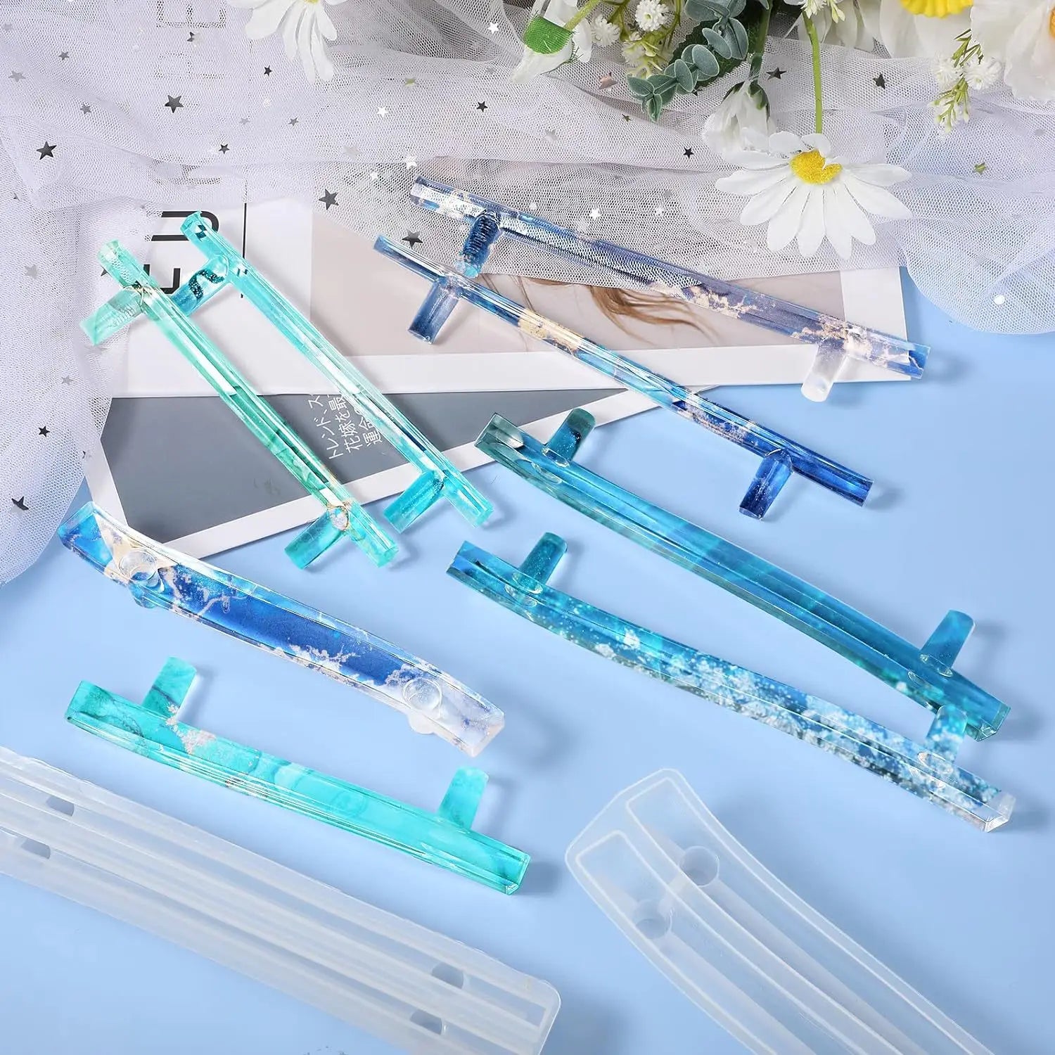 Tray Epoxy Resin Silicone Mold DIY Large Rectangle Tea Plate Coaster Resin Mold For Home Decoration Craft Making Art Supplies