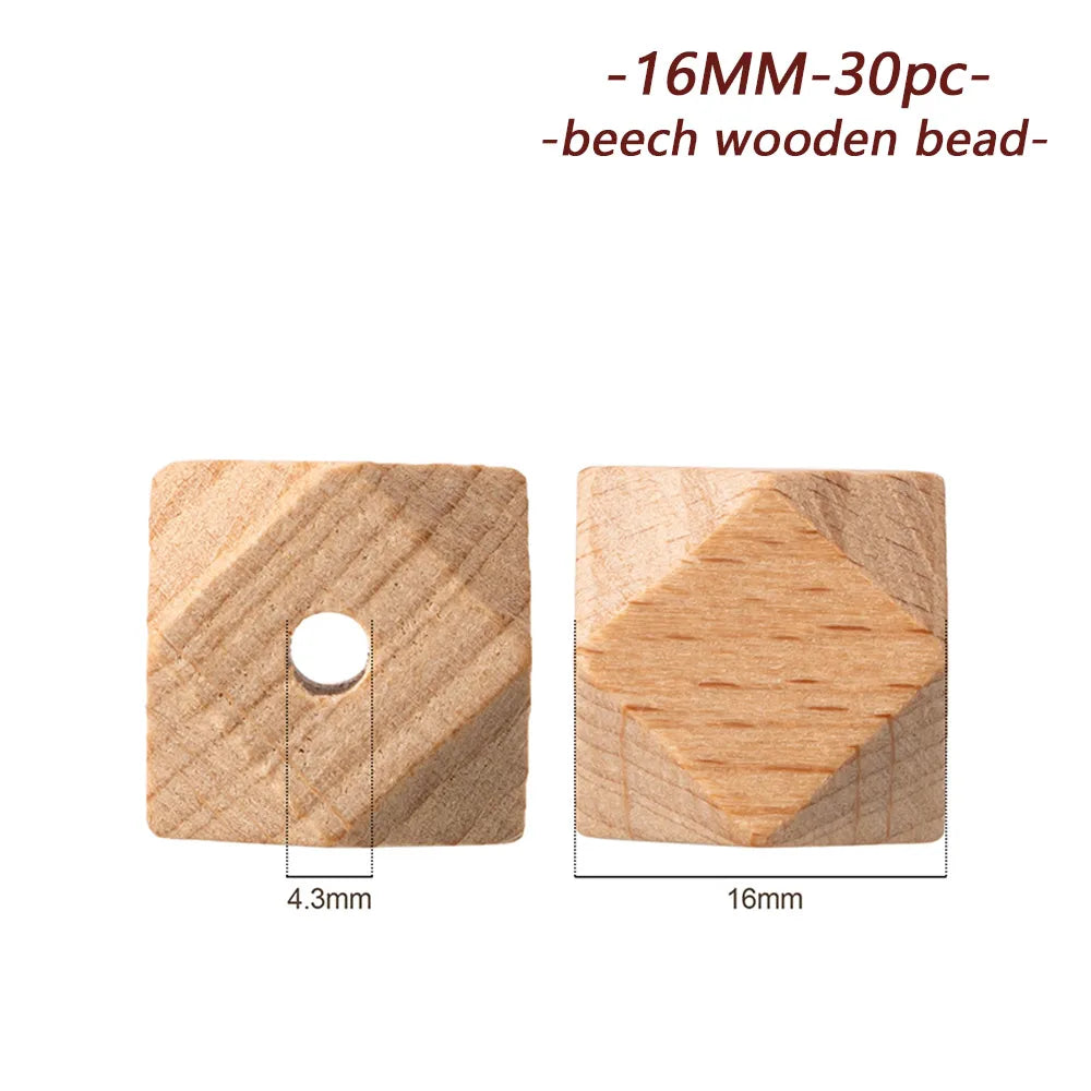 TYRY.HU Wooden Round Beads – 20–100 PCS for Jewelry Making