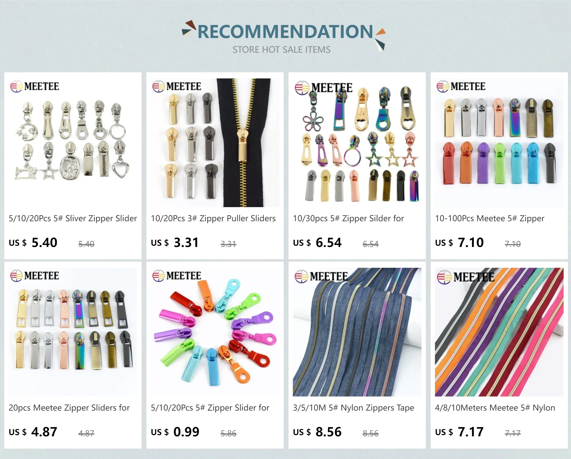 #5 Nylon Zipper Sliders – Replacement Pullers for Bags, Jackets & Sewing Repair (10/30PCS)