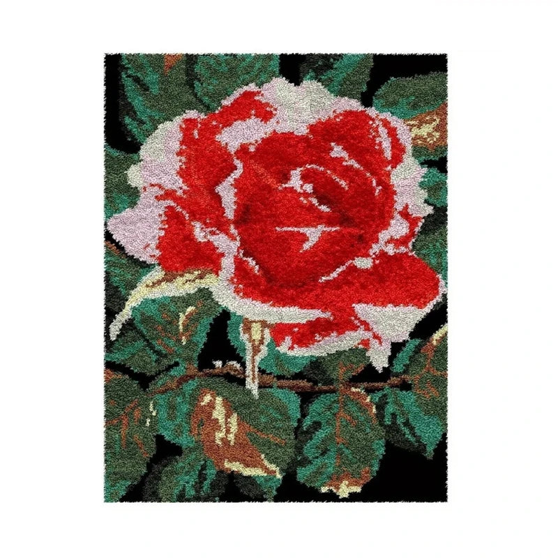 Flower Latch Hook Kit – DIY Embroidery Rug & Pillow Craft Set