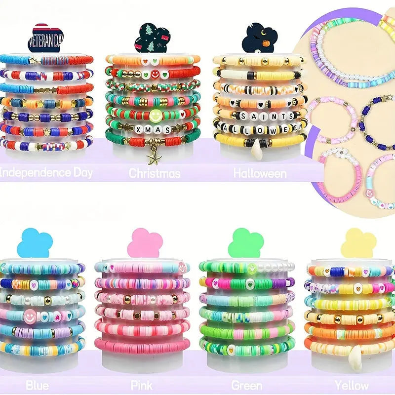 Clay Beads Bracelet Making Kit – DIY Friendship Jewelry Set