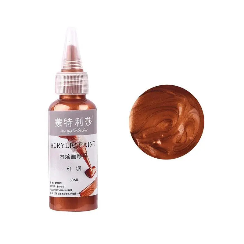 60ml Waterproof Metallic Pigment – Acrylic Paint for DIY Resin, Graffiti & Craft Decoration