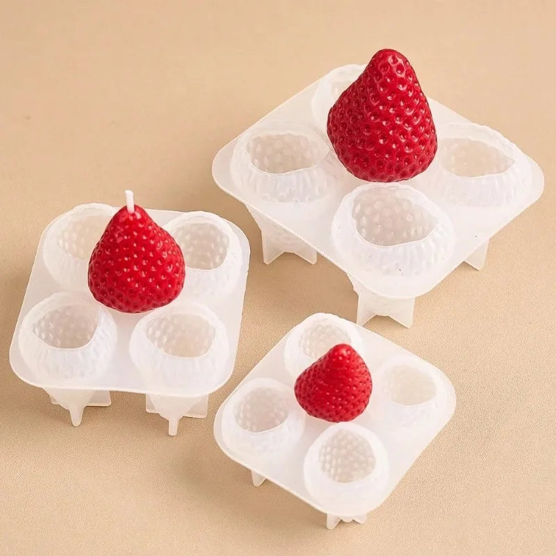 Strawberry Silicone Candle Mold