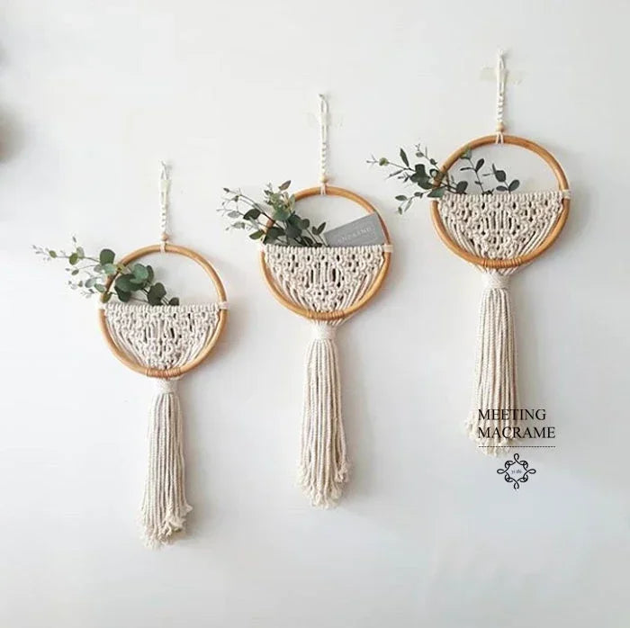 Nordic Round Macrame Wall Hanging – Boho Woven Door & Dorm Decor