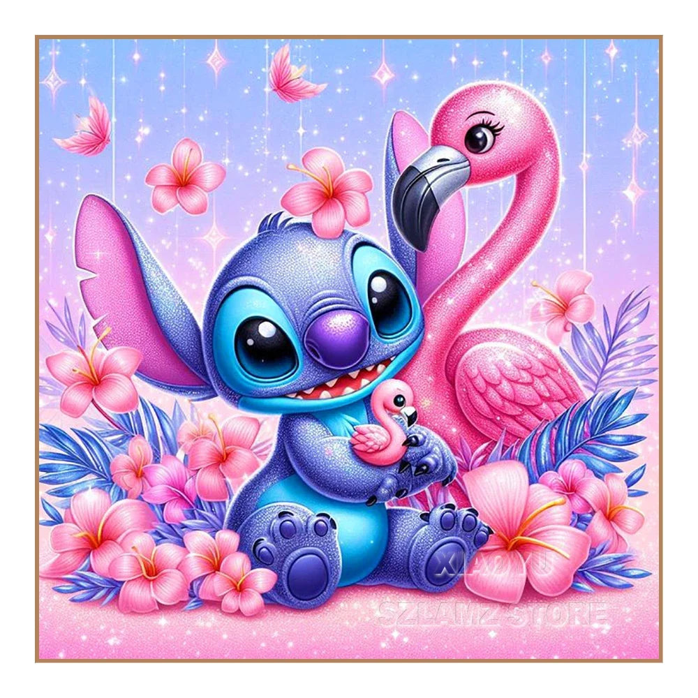 Cartoon Stitch Diamond Painting Kit – Full Round/Square Rhinestone Embroidery Art