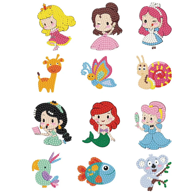 Pokémon Diamond Painting Stickers & Cartoon Crystal Art Craft Set