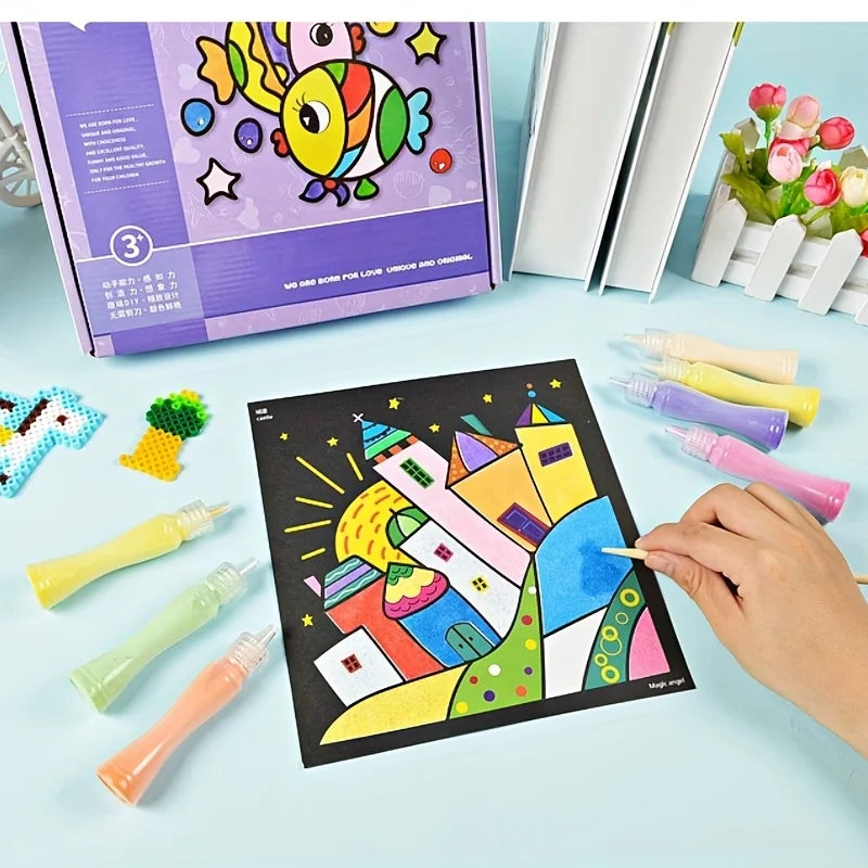 Children’s Sand Painting DIY Craft Kit – Colorful Creative Art Set