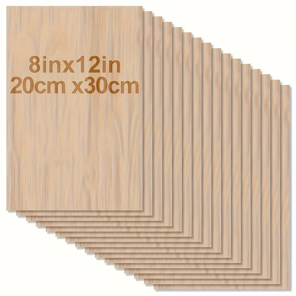 Plywood Craft Panels – 4–48pcs Laser-Cut Wood Sheets