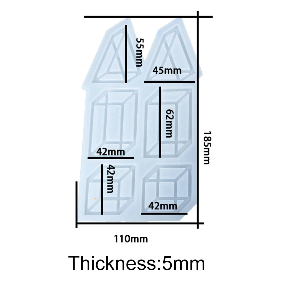 DIY Earring & Charm Mold – Heart, Leaf, Moon Shapes