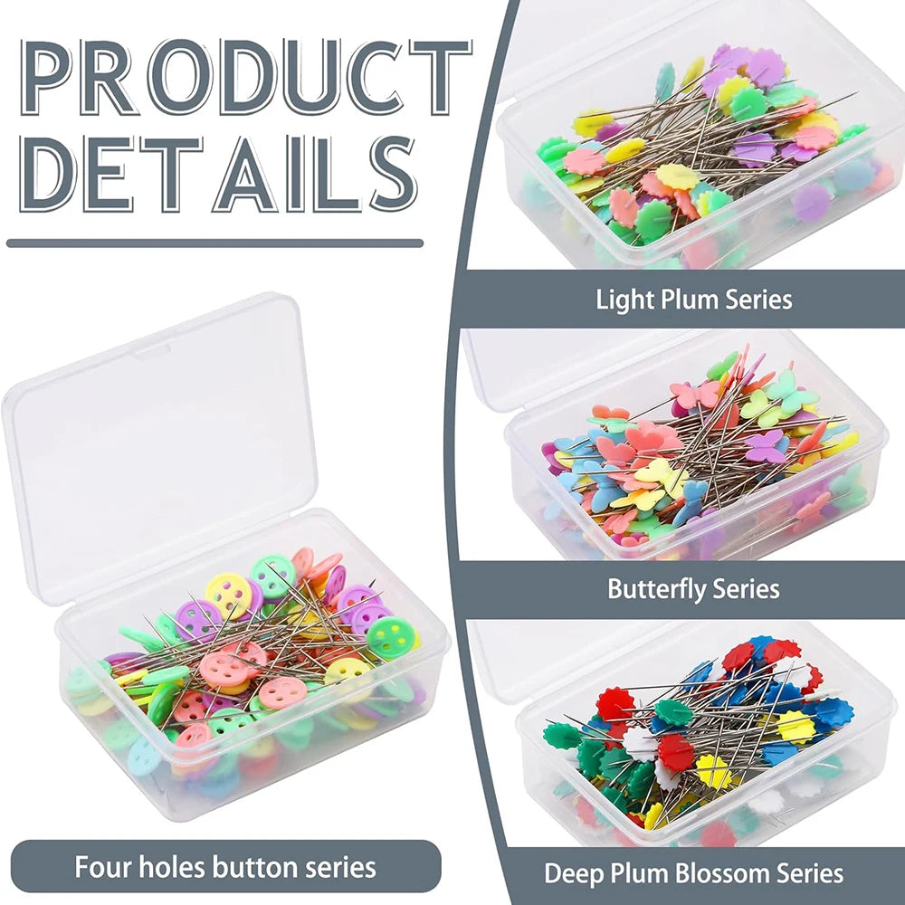 100pcs Dressmaking & Embroidery Pins – Quilting & Sewing Tools