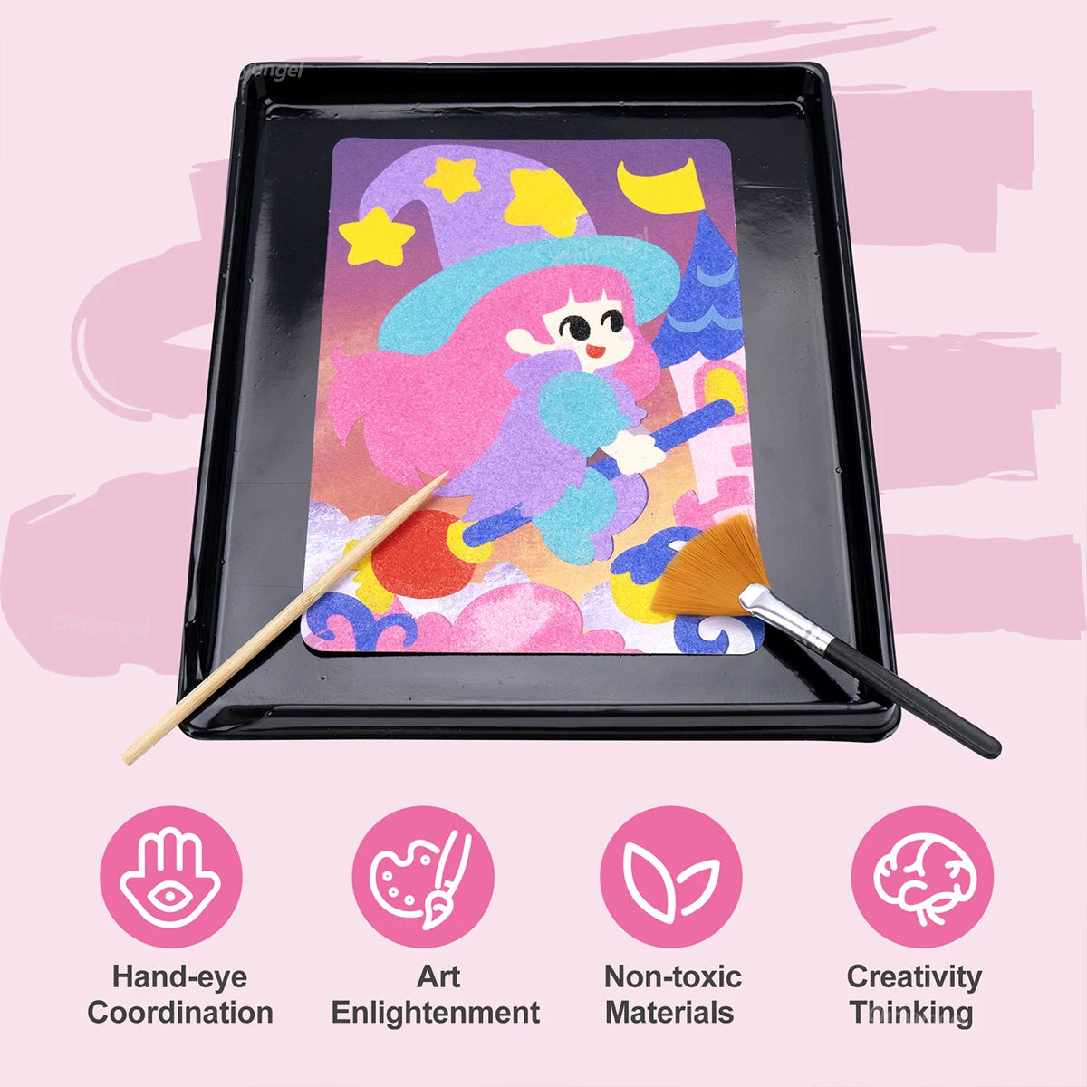 Magic Sand Art Kit – Princess, Castle & Animal Cards