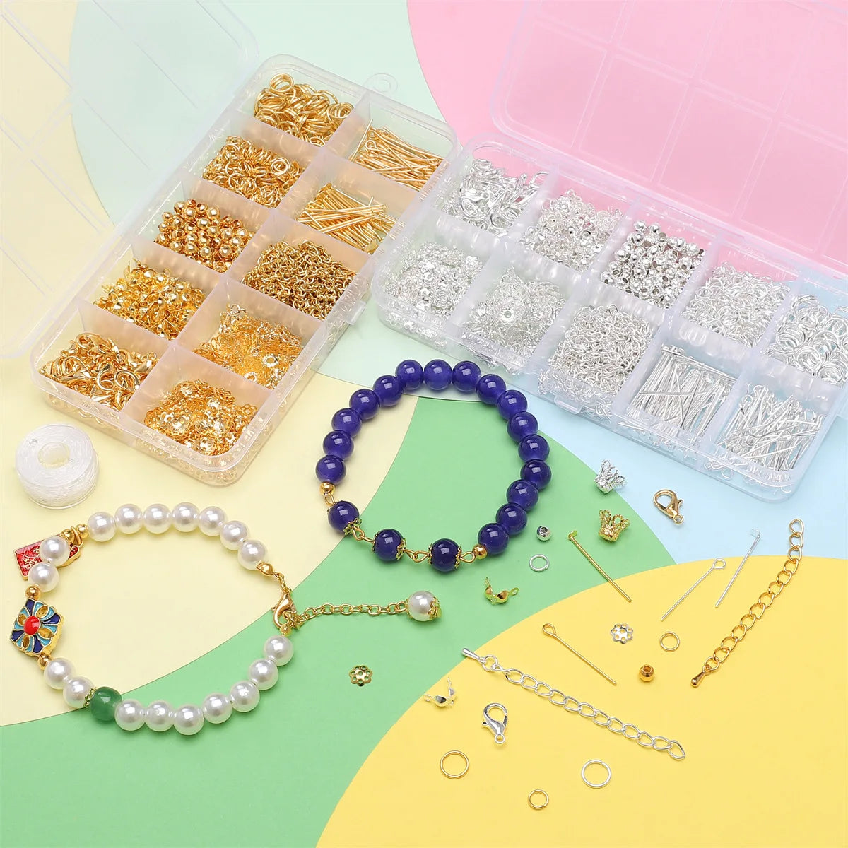Jewelry Making Starter Kit – DIY Beads & Findings Set for Earrings and Necklaces
