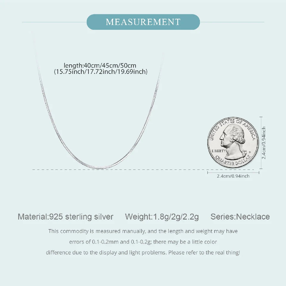 Gold Over 925 Sterling Silver Snake Chain Necklace