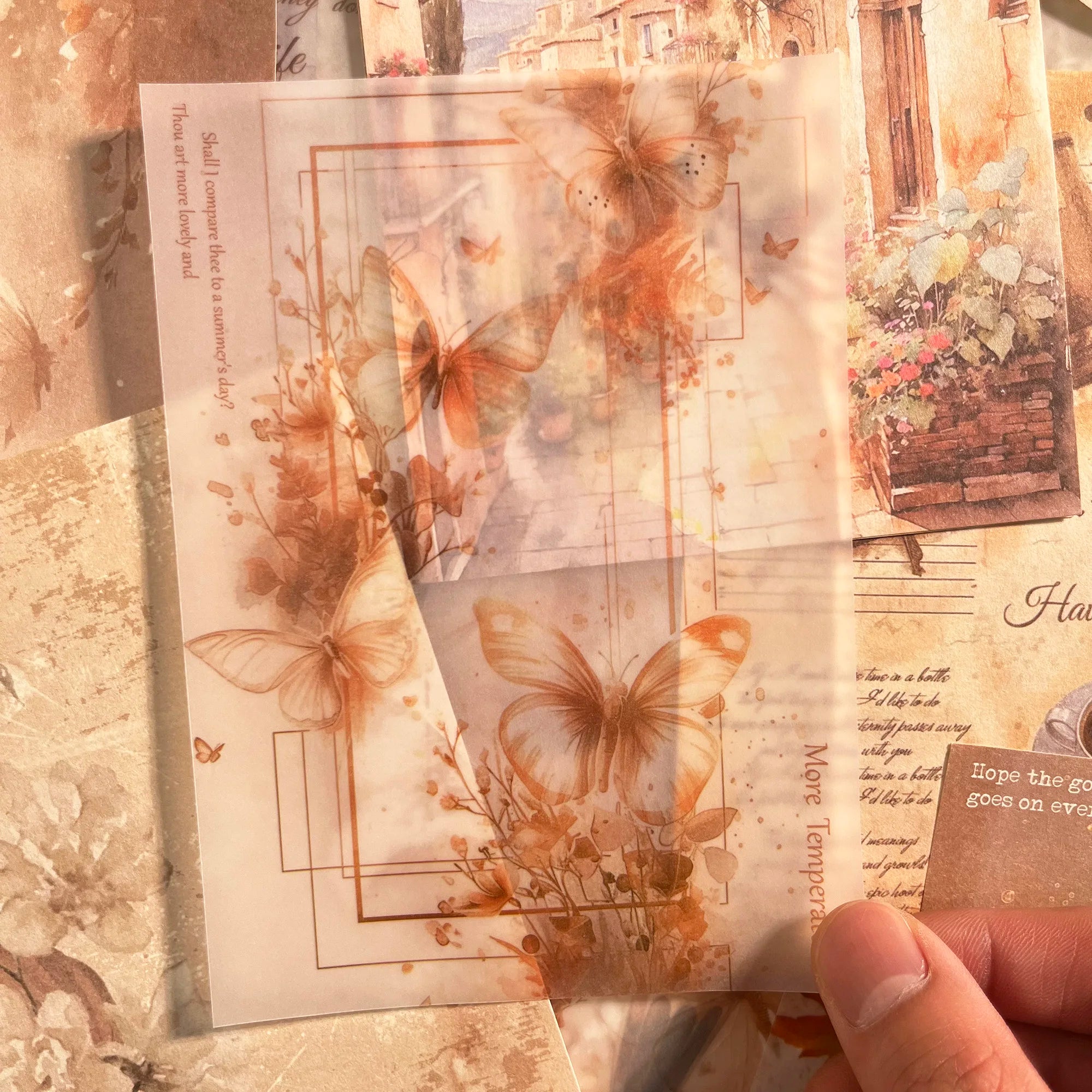 Vintage Aesthetic Scrapbook Kit – 56PCS Stickers & Papers for DIY Crafts & Journals